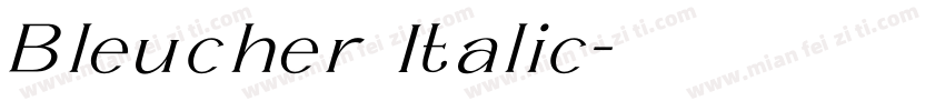 Bleucher Italic字体转换